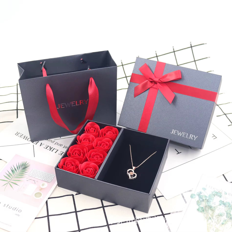 Romantic Gift Set for Her - Necklace & Soap Roses | Bend the Trend