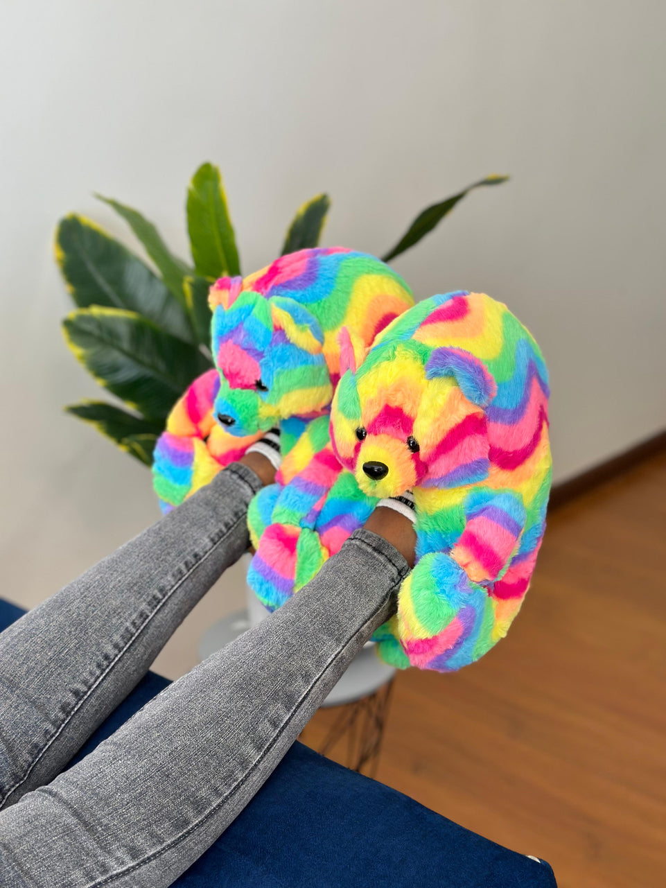 Teddy Bear Slippers - Plush Faux Fur House Shoes | Bend the Trend