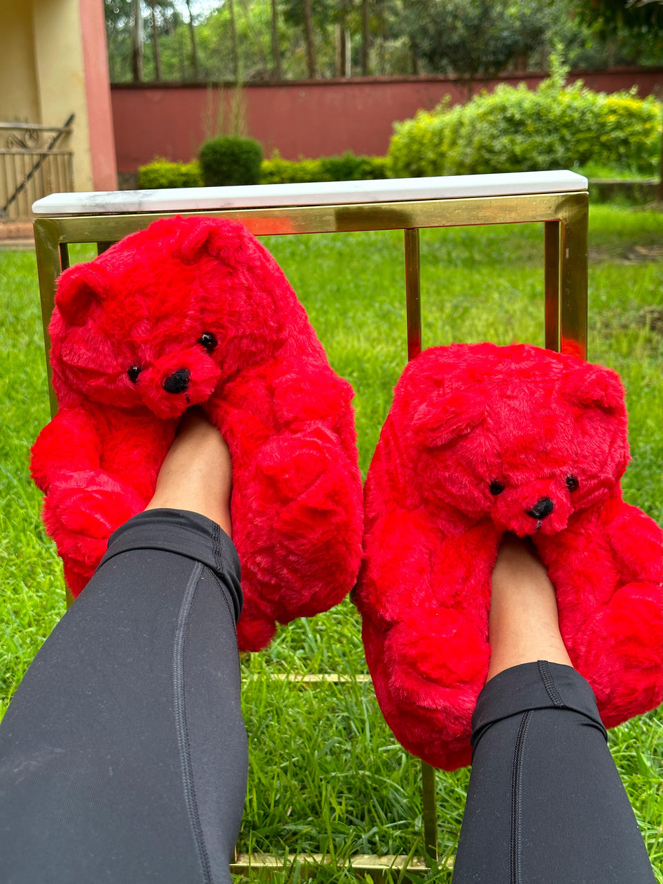Teddy Bear Slippers - Plush Faux Fur House Shoes | Bend the Trend