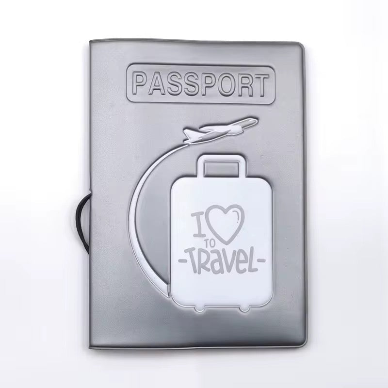 Passport Cover I love travel simple