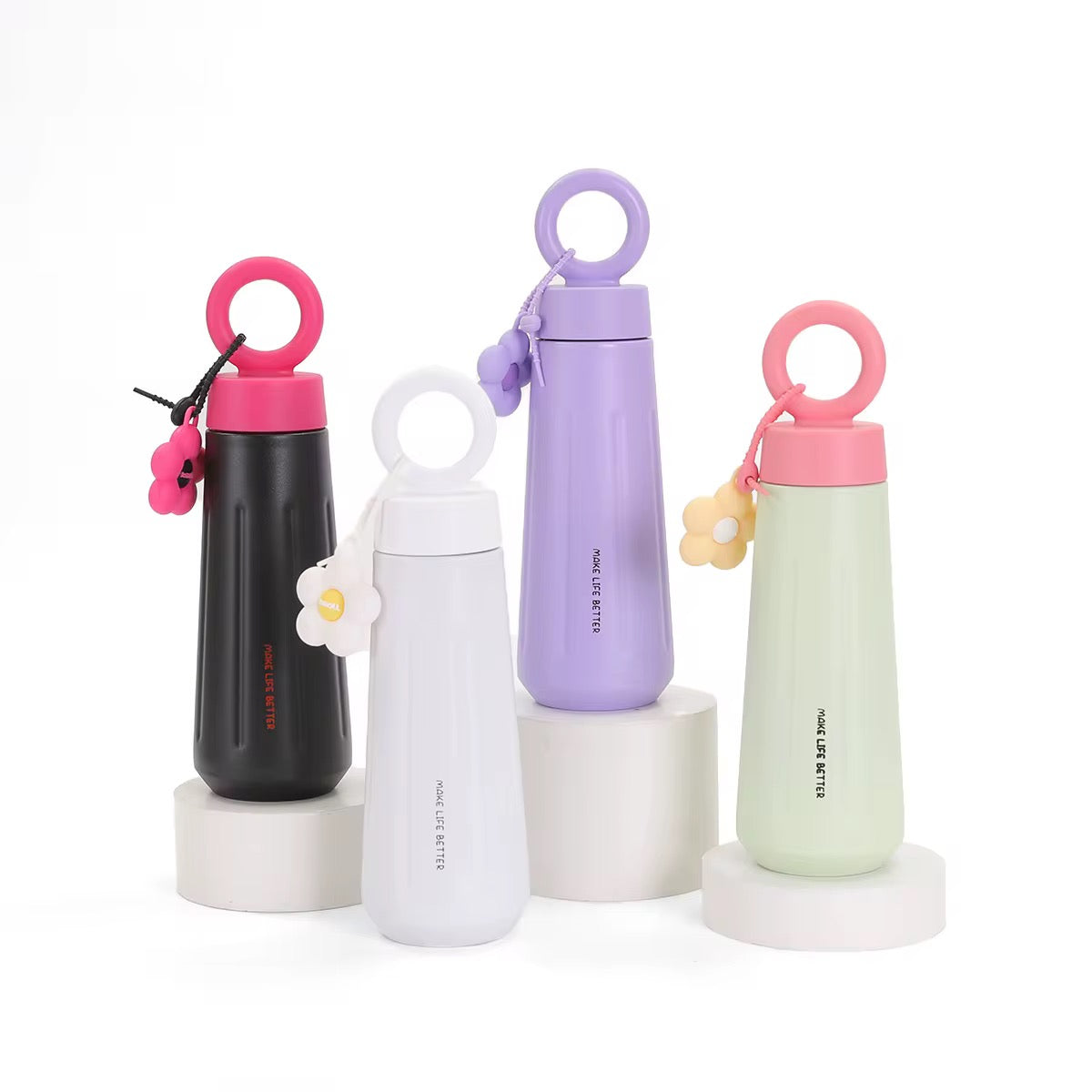 Water Bottle - Insulated Flower Handle Water Bottle | Bend the Trend