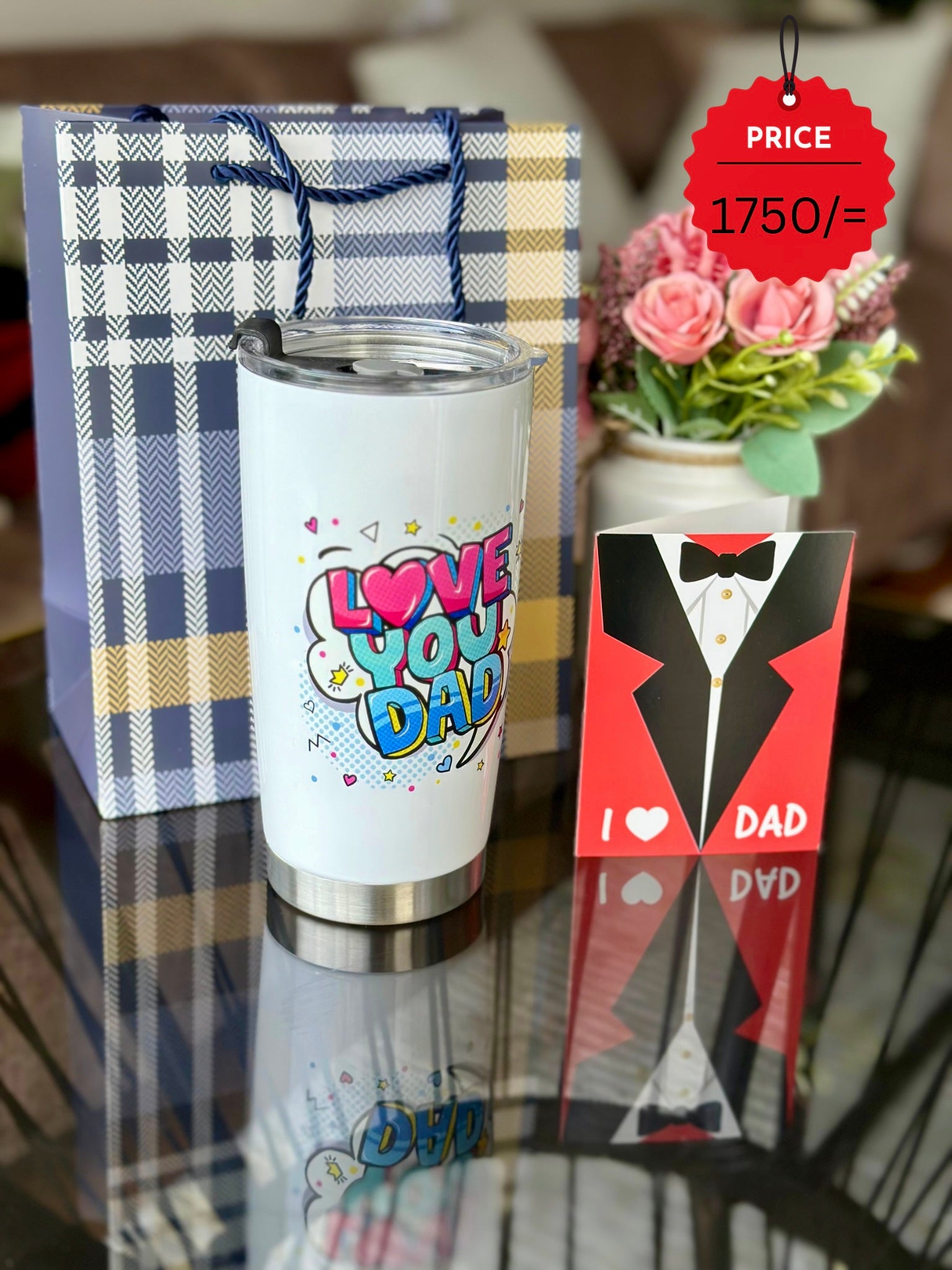 Father's Day Gift Set - Love You Dad Tumbler & Card Combo | Bend the Trend