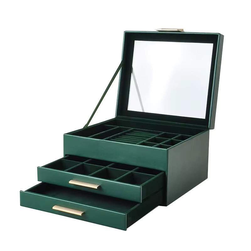 Jewelry Organizer, Luxe Leather Jewelry & Watch Organizer Box