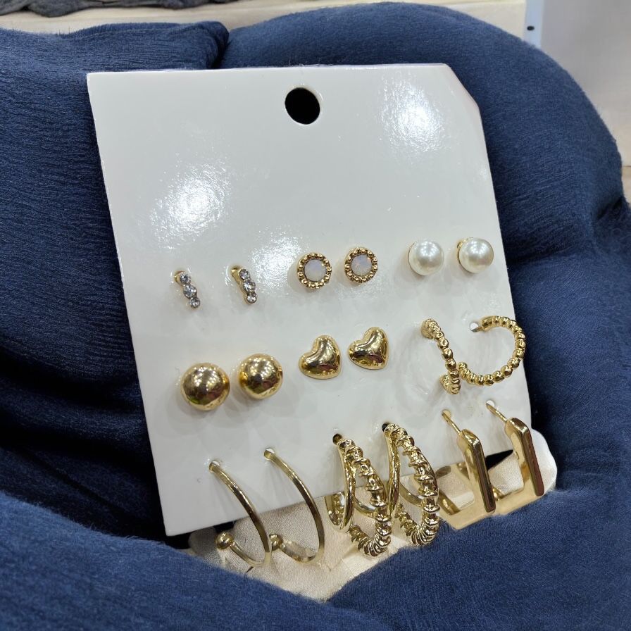 Earring Set - Delicate Gold Wirework and Bead Accents | Bend the Trend