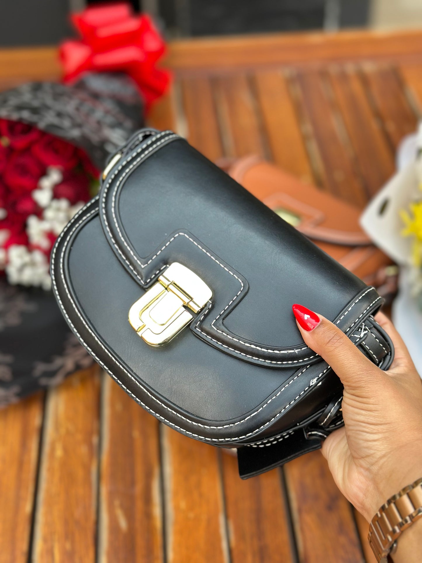 Handbag sling Bag buckled