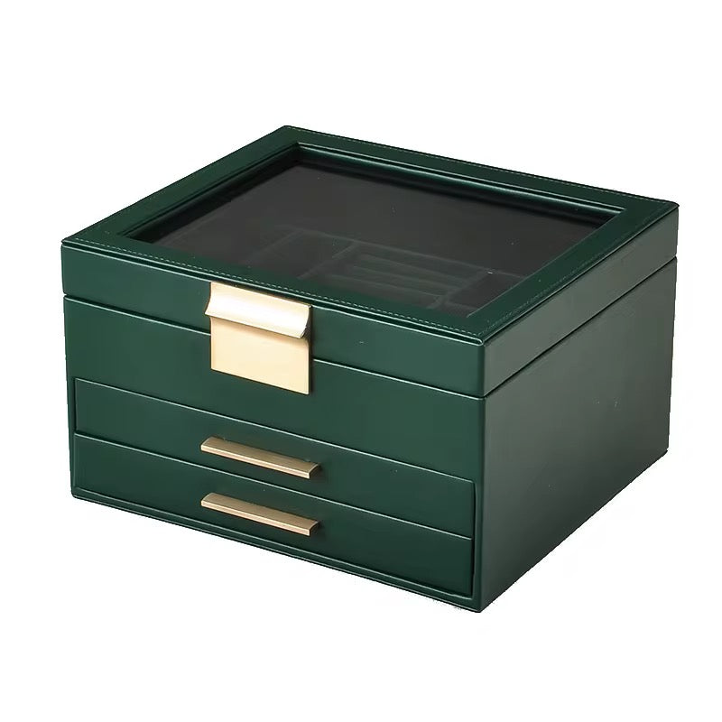 Jewelry Organizer, Luxe Leather Jewelry & Watch Organizer Box