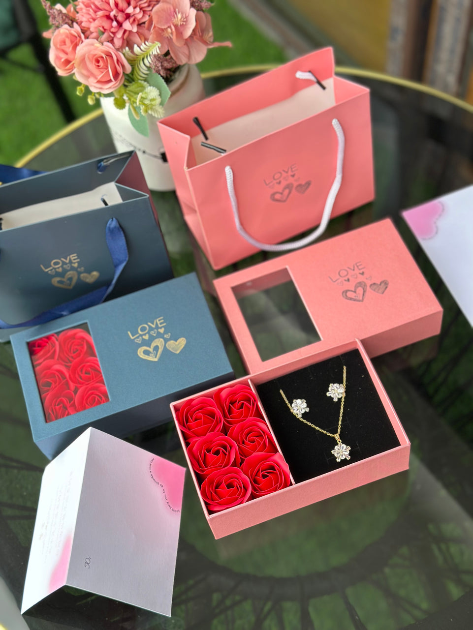 Perfect Gift for Women - Luxury Jewelry Gift Set with Flowers For Her | Bend the Trend