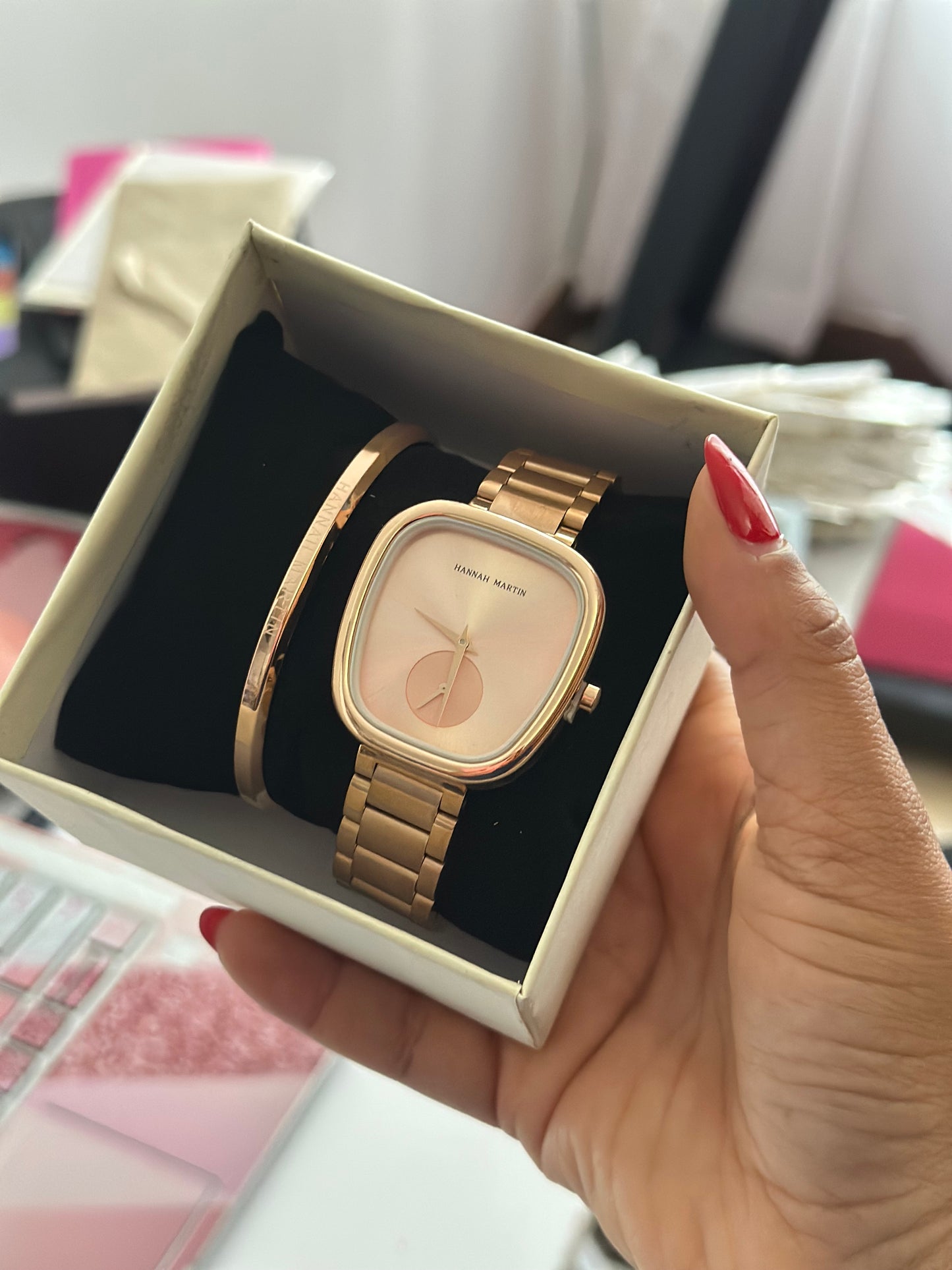 Hannah Martin Set bracelet stainless steel hypoallergenic and Watch