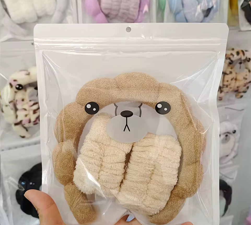 Women's Headband Set - Bear Hug Plush Headband & Wristband Combo | Bend the Trend