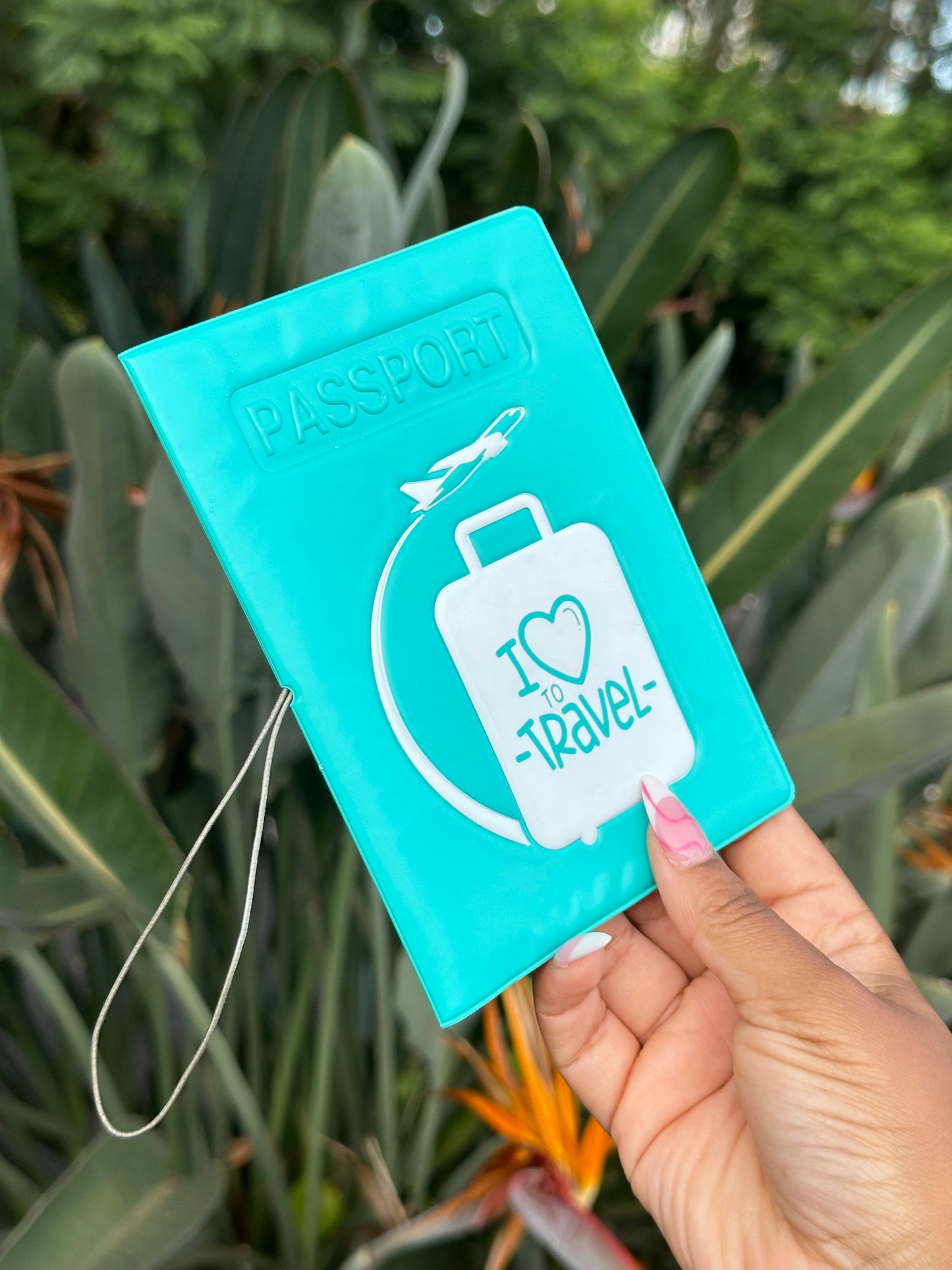 Passport Cover I love travel simple