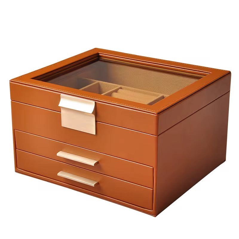 Jewelry Organizer, Luxe Leather Jewelry & Watch Organizer Box