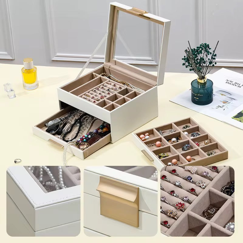 Jewelry Organizer, Luxe Leather Jewelry & Watch Organizer Box