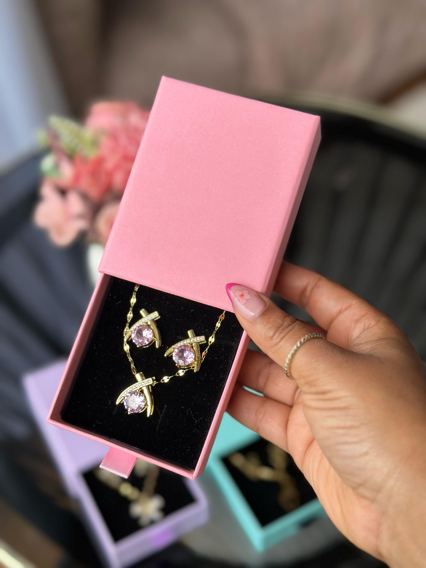 Jewelry Sets ,Necklace ,Chain,Earrings Gift set chain and earrings Stainless steel Hypoallergenic