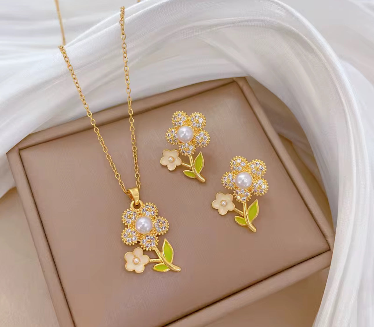 Jewelry Sets ,Necklace ,Chain,Earrings Gift set chain and earrings Stainless steel Hypoallergenic