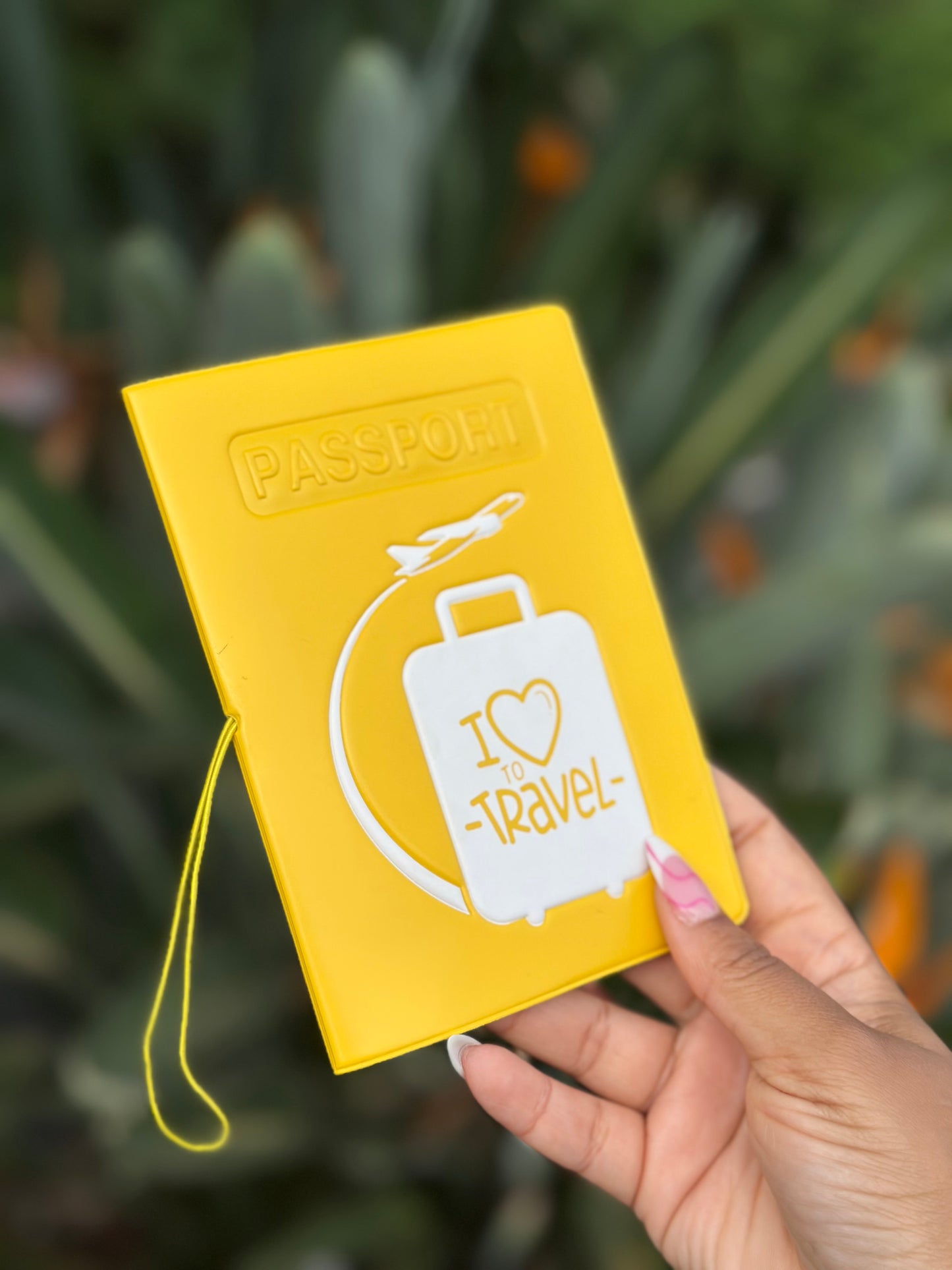 Passport Cover I love travel simple