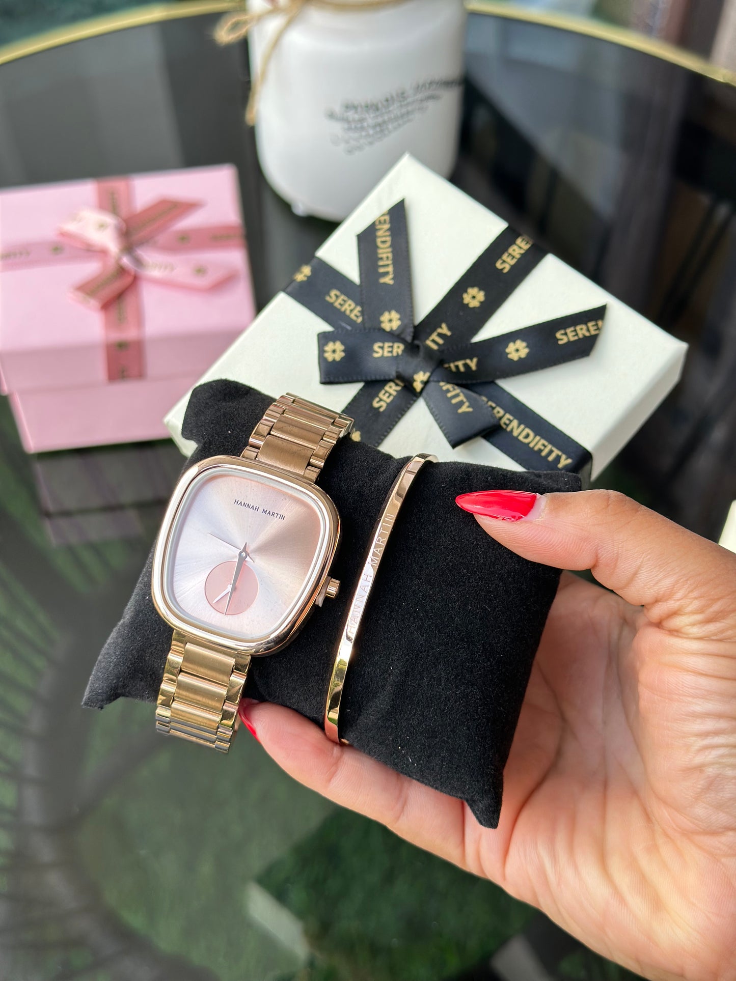 Hannah Martin Set bracelet stainless steel hypoallergenic and Watch