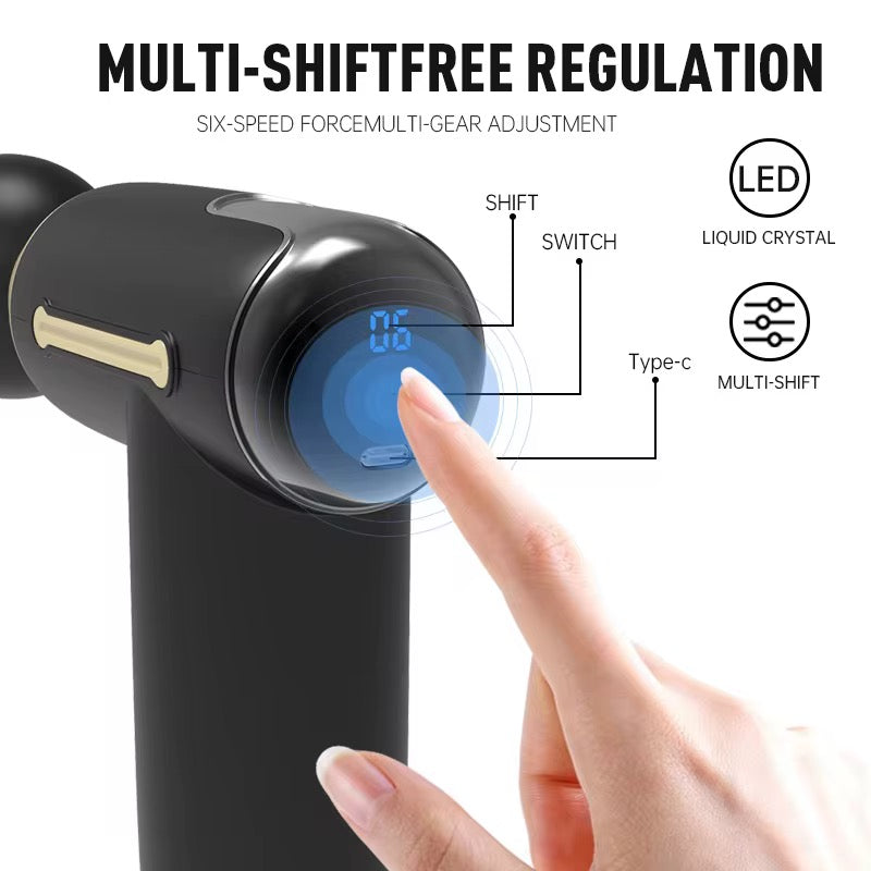 Portable Deep Tissue Massage Gun for Muscle Recovery, Pain Relief & Relaxation | Rechargeable Handheld Massager Gift