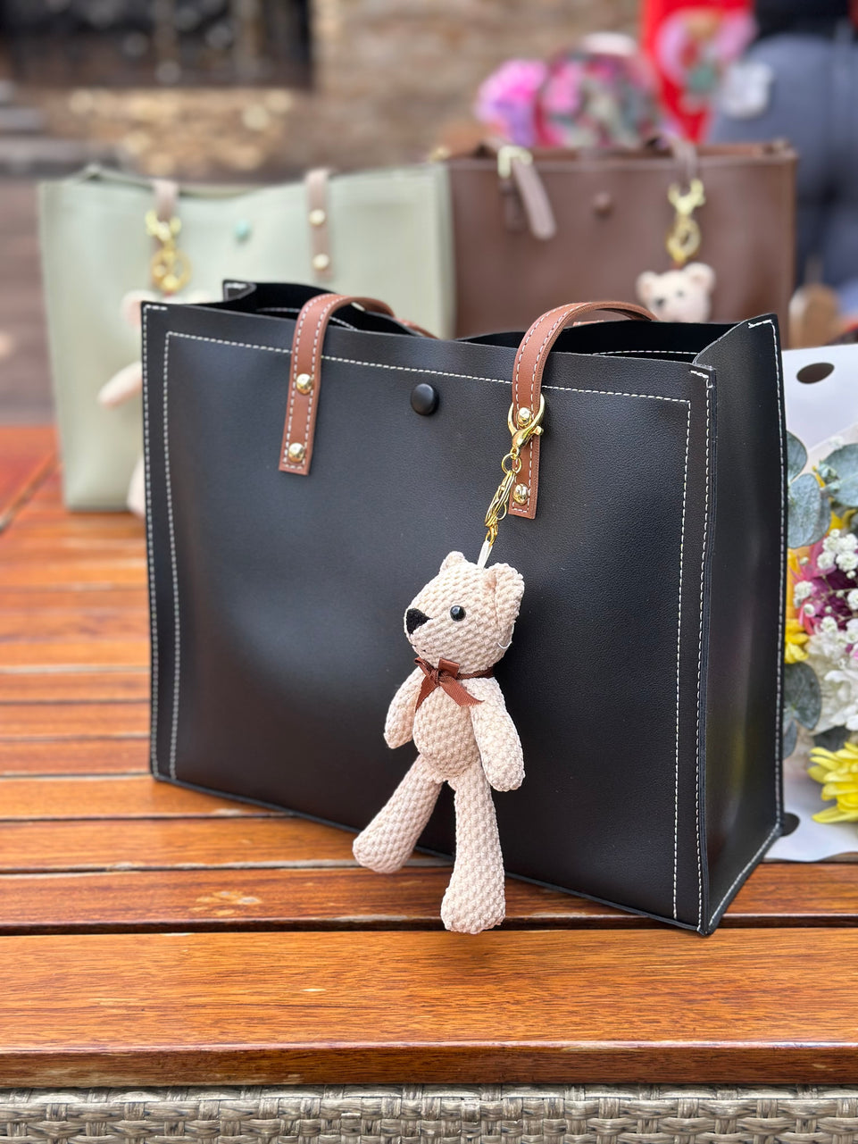 Tote Bag - Teddy Bear Charm Laptop Bag | Bend the Trend