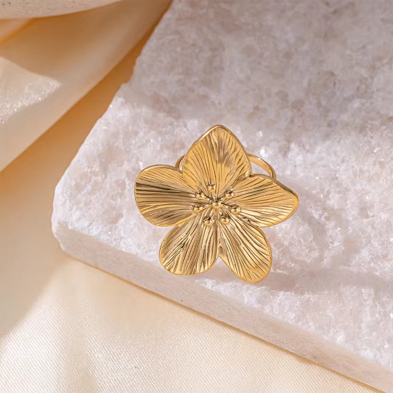 Rings for Women - Gold Stainless Steel Butterfly & Floral Rings | Bend the Trend