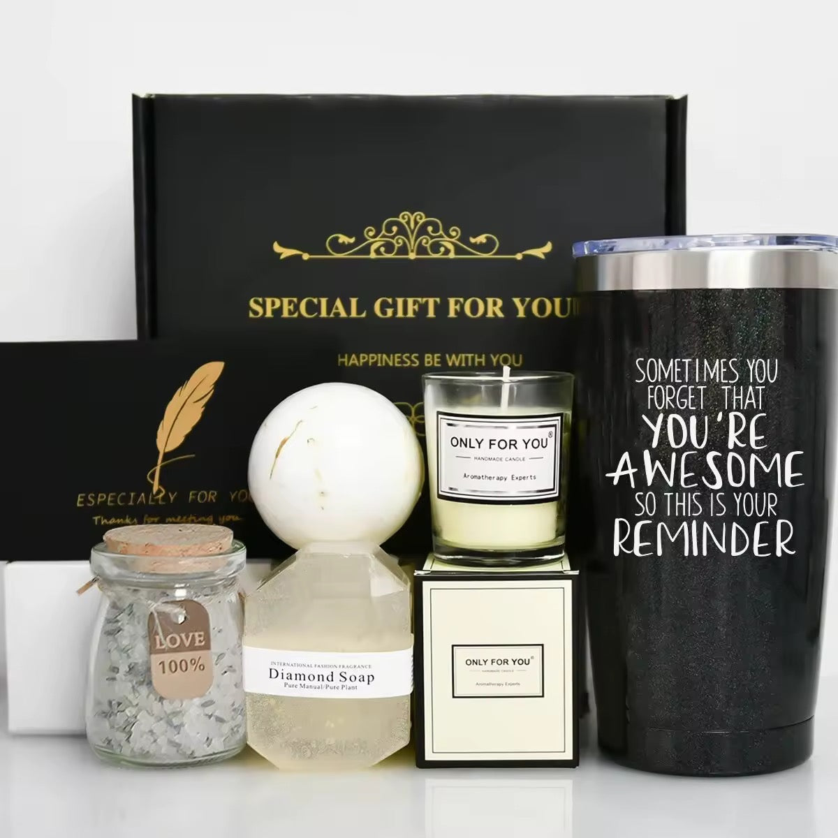 Men's Premium Gift Set - Diamond Soap, Scented Candle & Tumbler | Bend the Trend