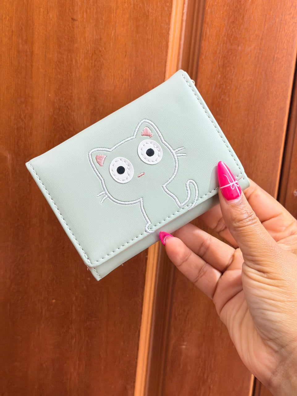 Wallet Cat kitty Whisker Mint Mini Wallet