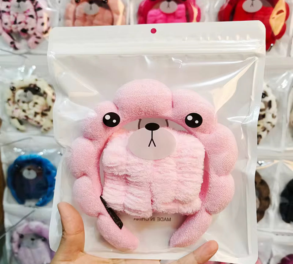 Women's Headband Set - Bear Hug Plush Headband & Wristband Combo | Bend the Trend