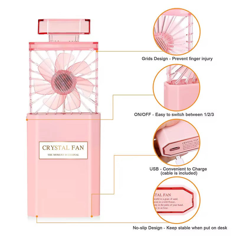 Portable ,Scented fanCrystal Breeze Portable Fan Chanel Fan