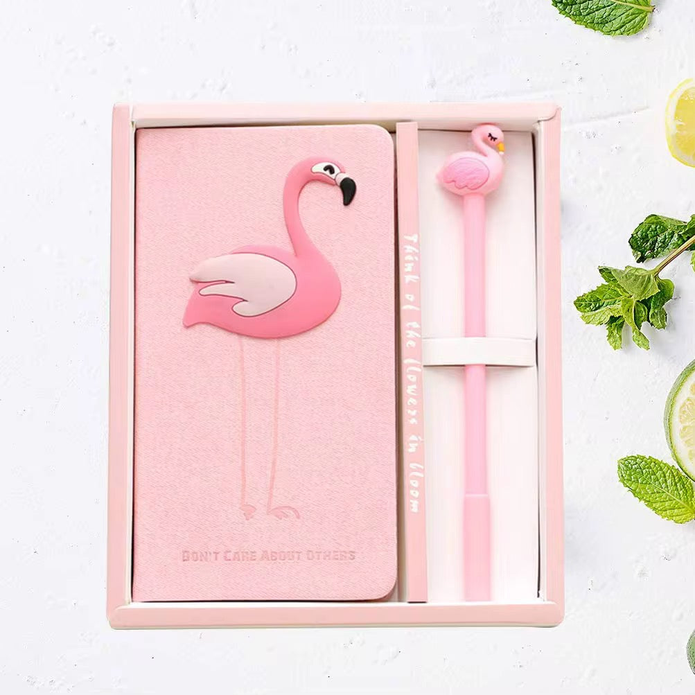 Women's Notebook Gift Set - Pink Flamingo Journal and Pen Set | Bend the Trend