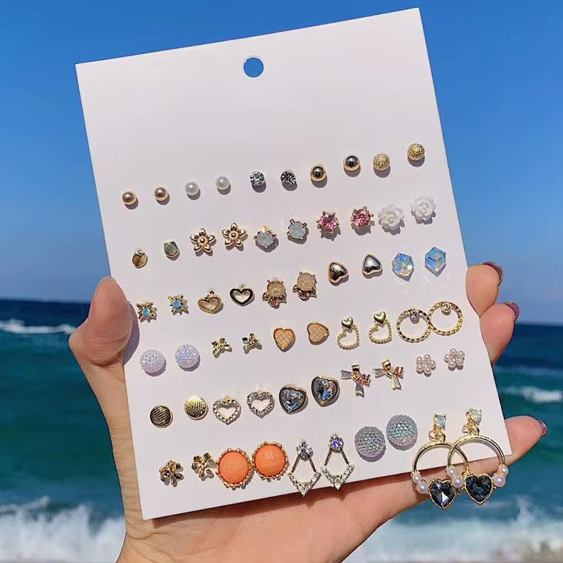 Earring Set for Women - 30 Piece Small Hoop & Stud Collection | Bend the Trend