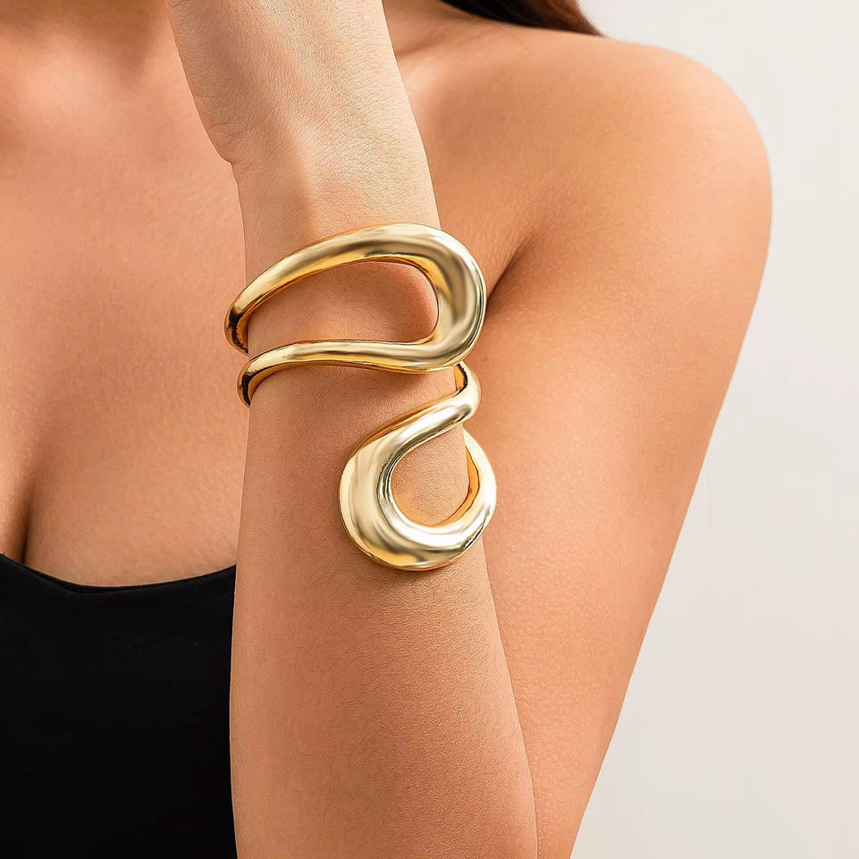 Gold Bangle - Chunky Statement Cuff Bracelet | Bend the Trend