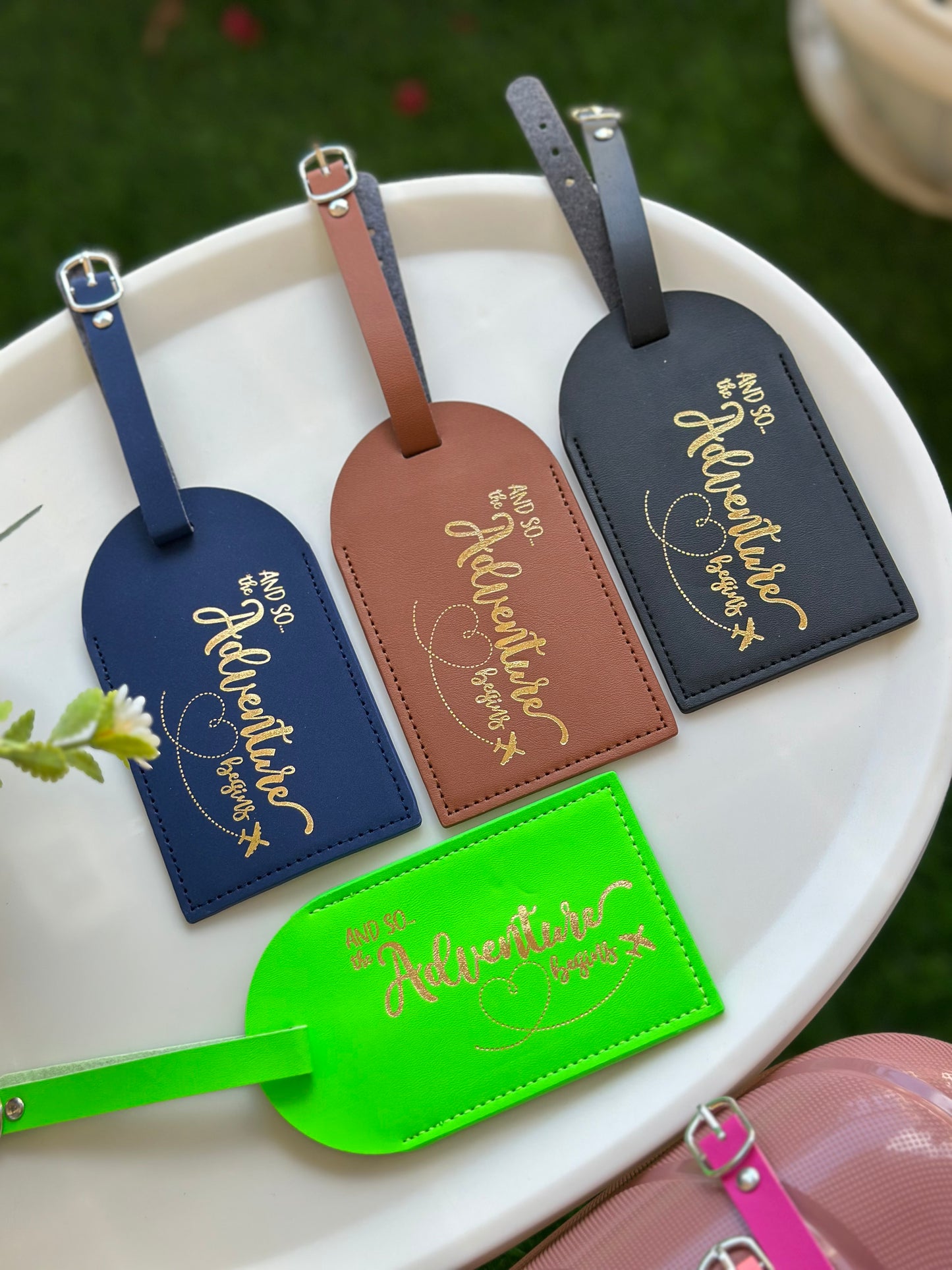 Luggage Tag - Stylish "Adventure Begins" Travel Tag | Bend the Trend