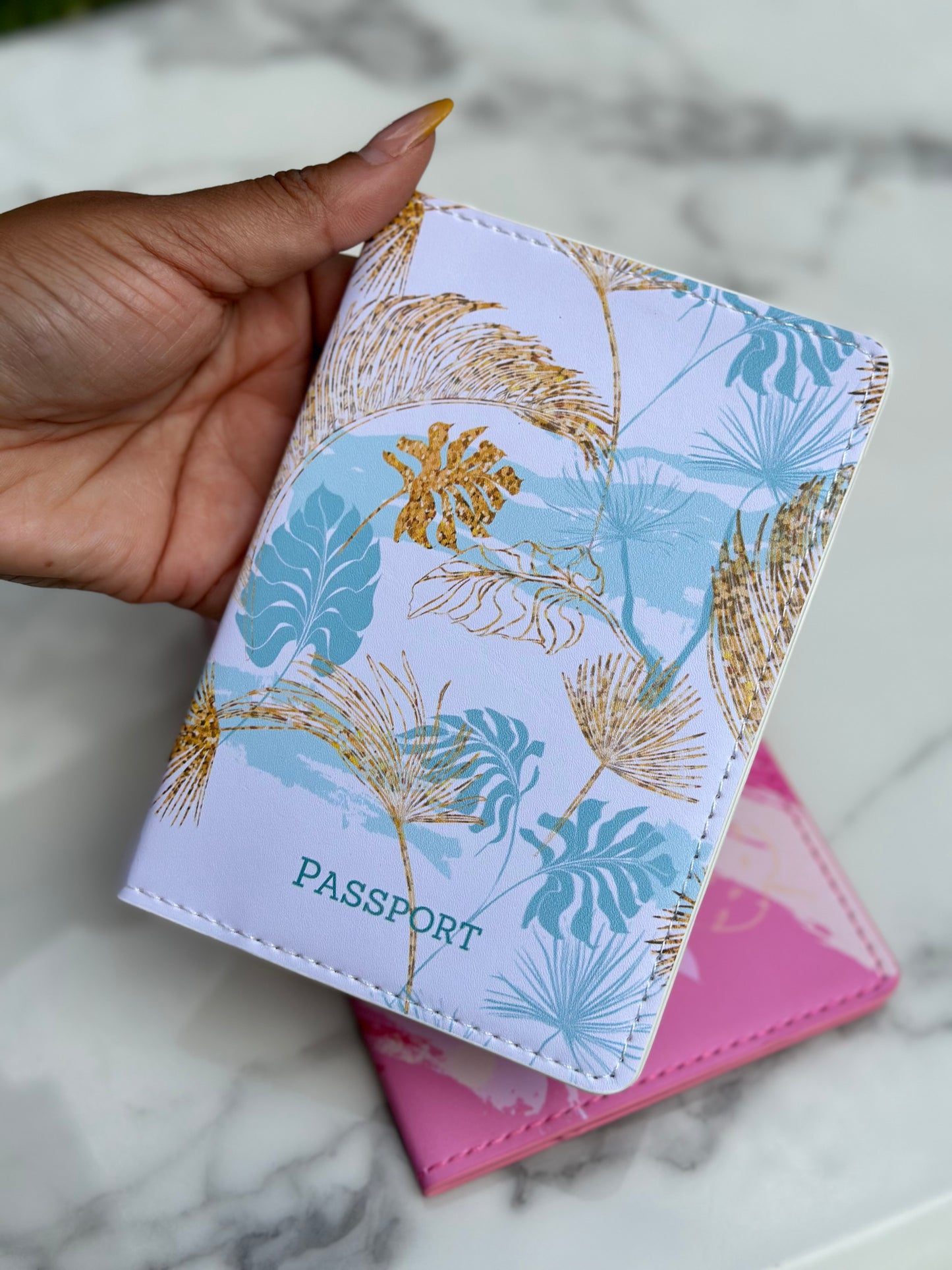 Passport Cover - Tropical Leaf Print Travel Wallet | Bend the Trend