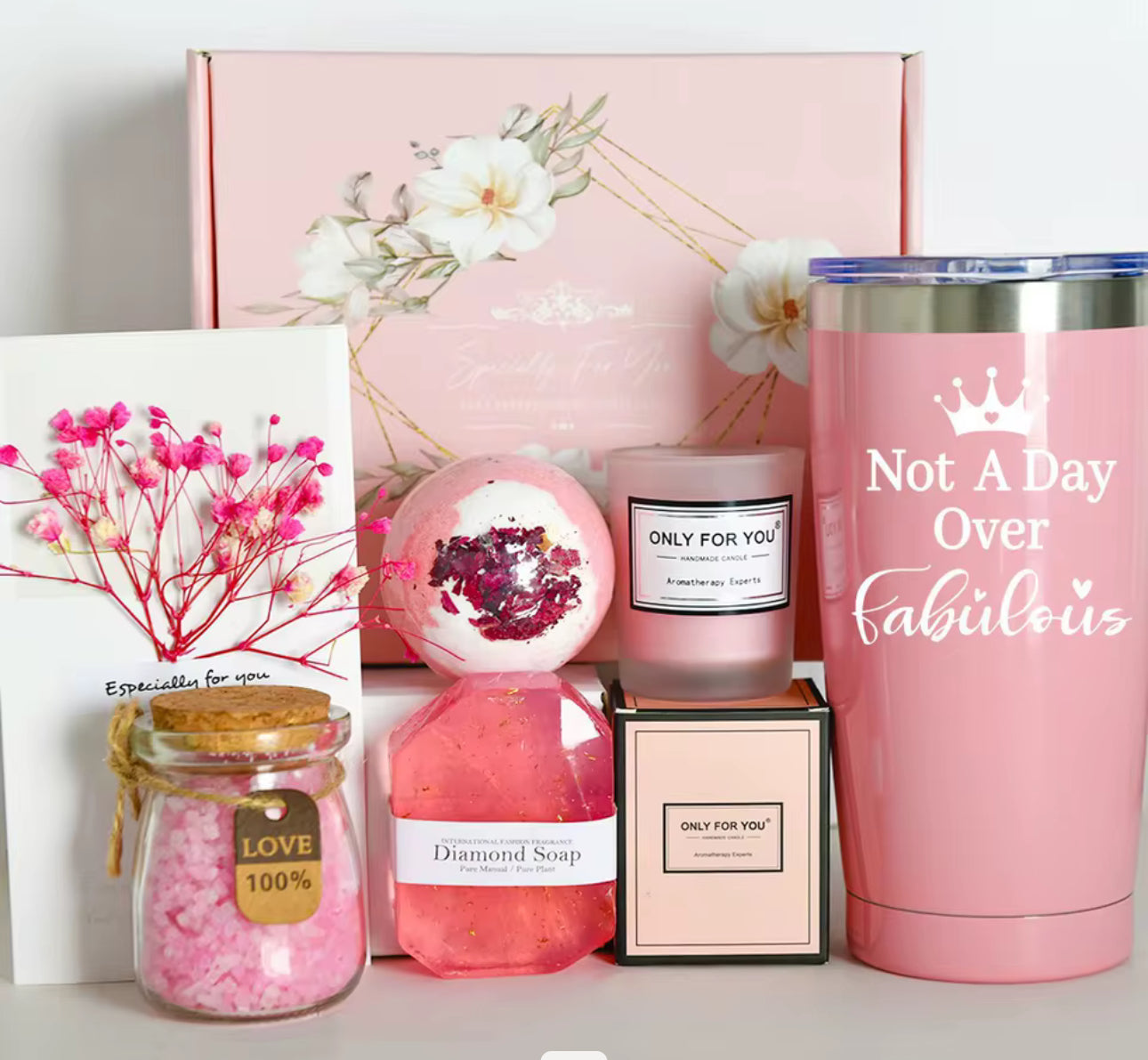 Self-Care Gift Box - Blush & Bloom Pamper Set | Bend the Trend Gift Package ,Relaxing package Graduation,Birthday ,Baby Shower Gift set .Gift package