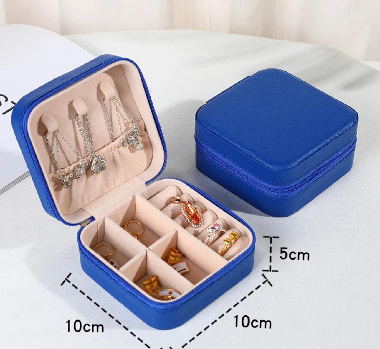 Zippered Jewelry Organizer Box – 10 Inch Vanity Storage for Collections