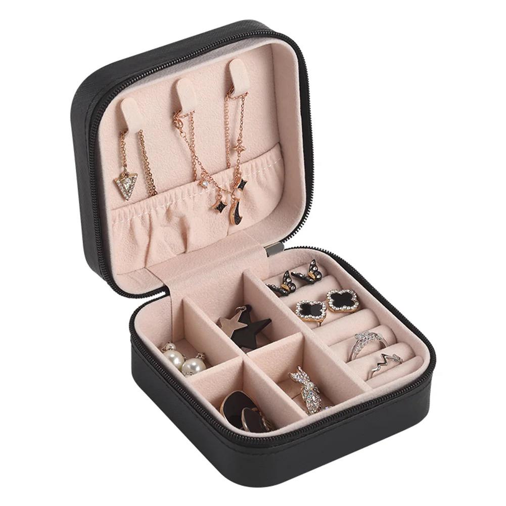 Zippered Jewelry Organizer Box – 10 Inch Vanity Storage for Collections
