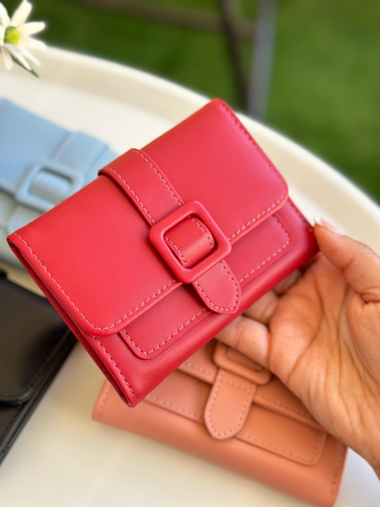 Belted Elegance women's wallet