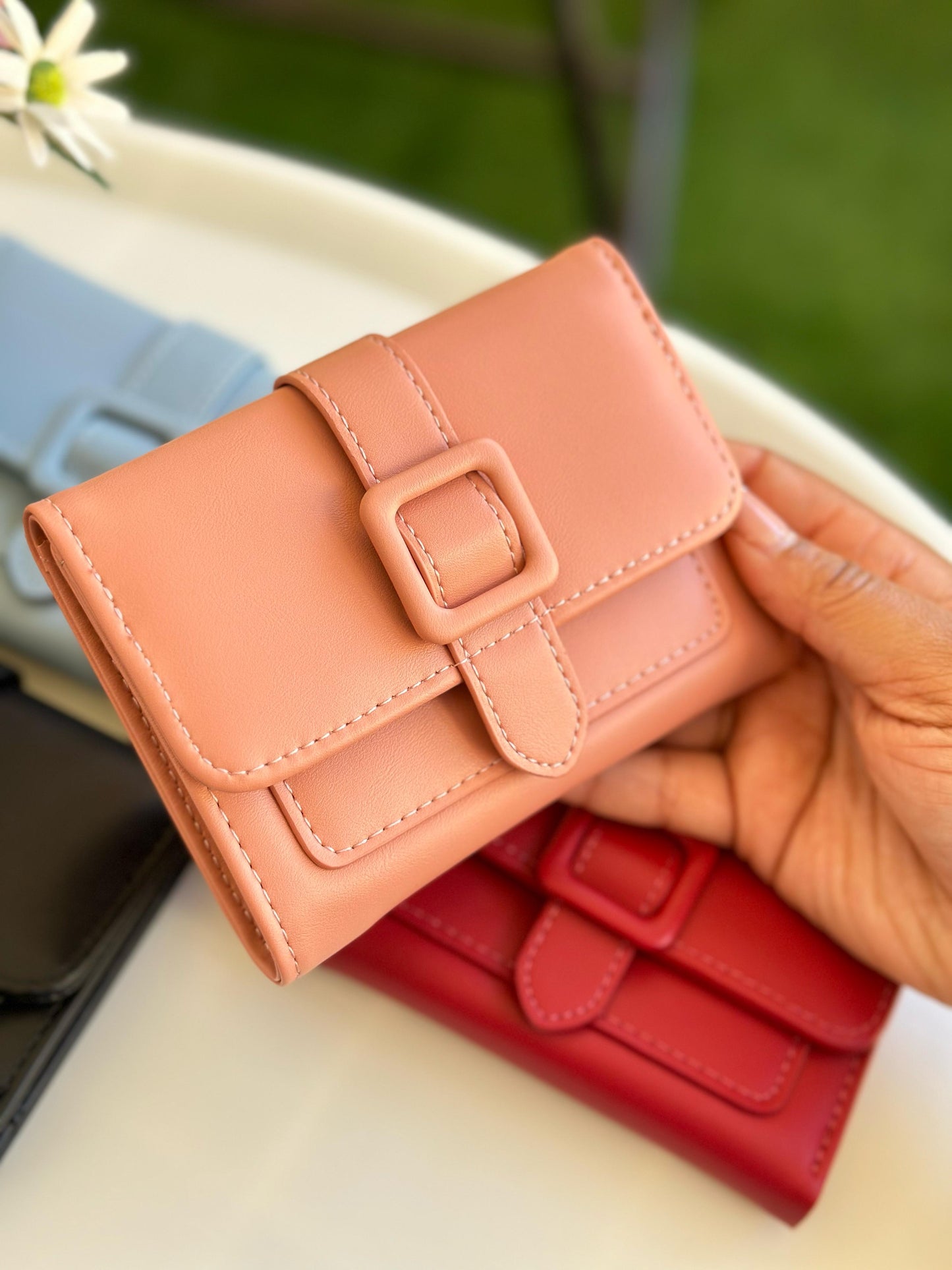 Belted Elegance women's wallet