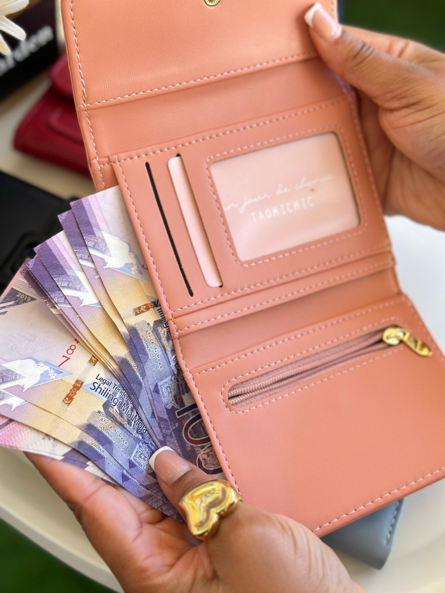 Belted Elegance women's wallet
