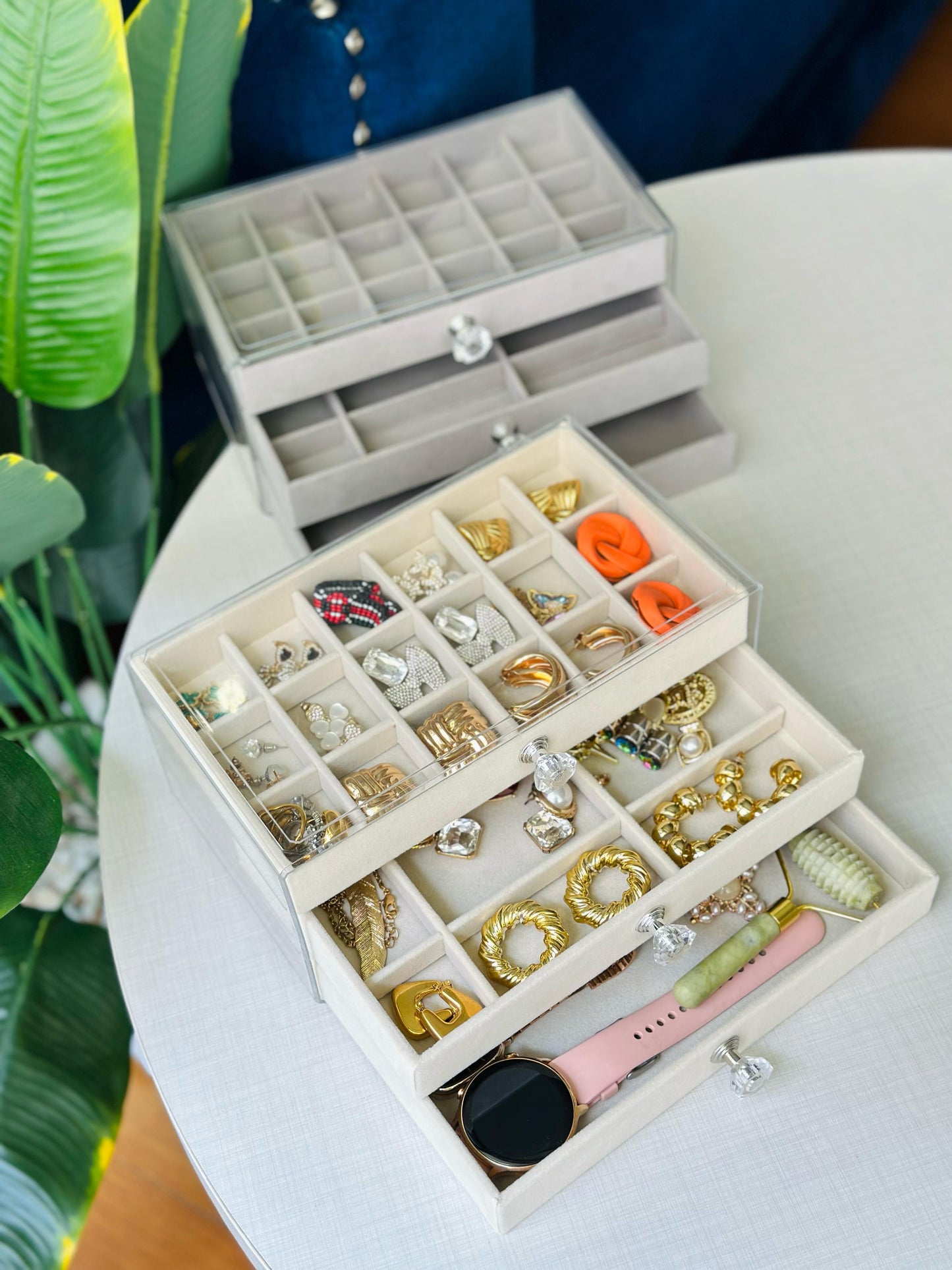 Jewelry Organizer Aclyric Elegant Portable Jewelry Organizer with Drawers – Compact & Travel-Friendly