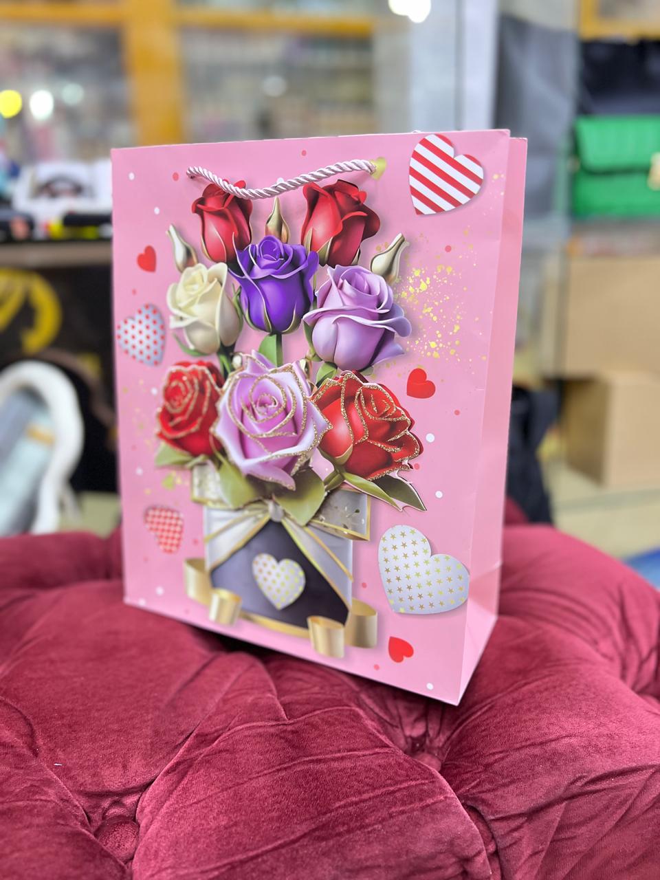 Gift bag rose flower