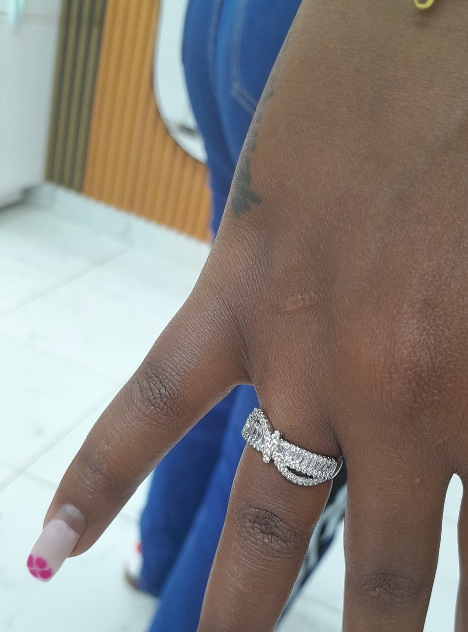 Stainless Steel Rings Rhinestnone