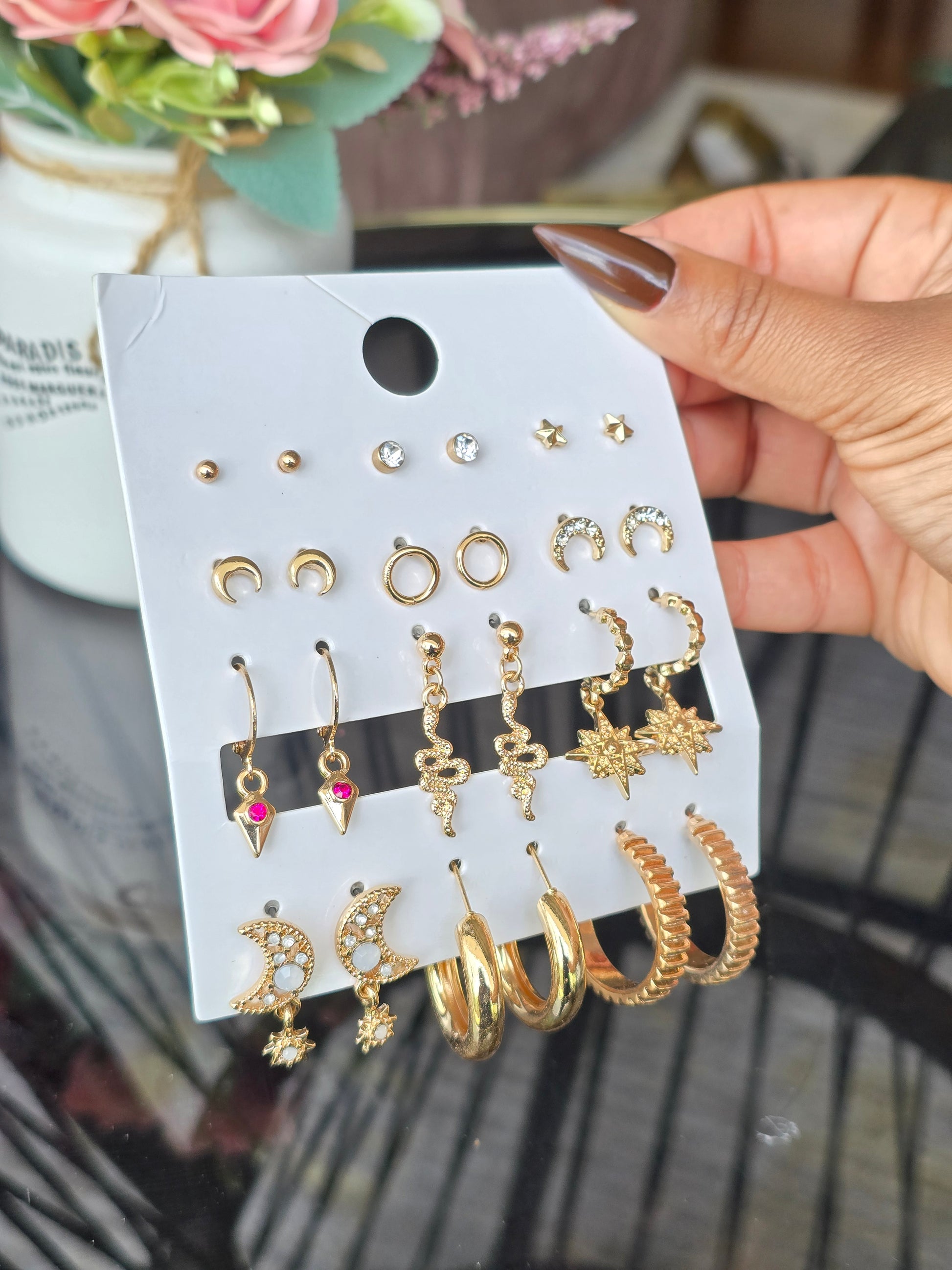 Earring Set for Women - Star & Snake Loop Earrings | Bend the Trend