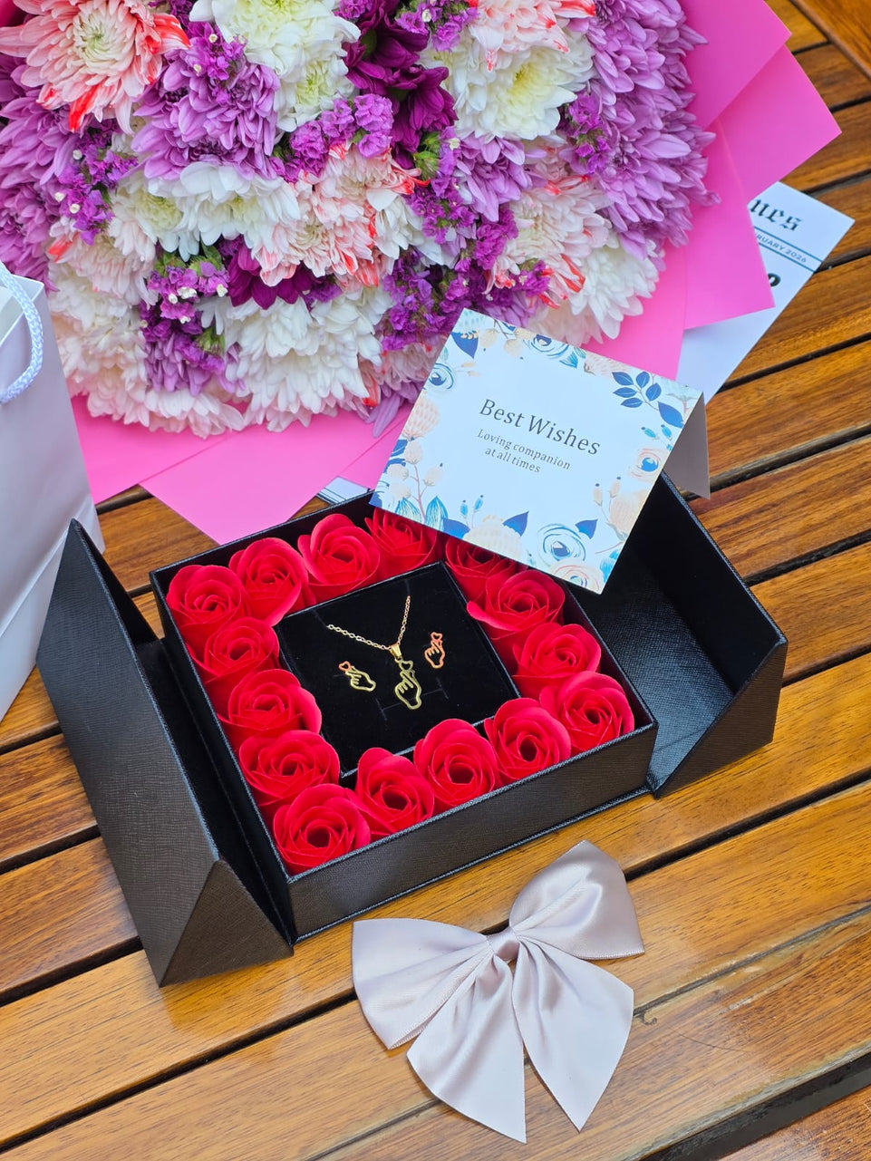 The Grand Reveal Rose Box.Gift Package,Gift Set .Valentines.Galentines