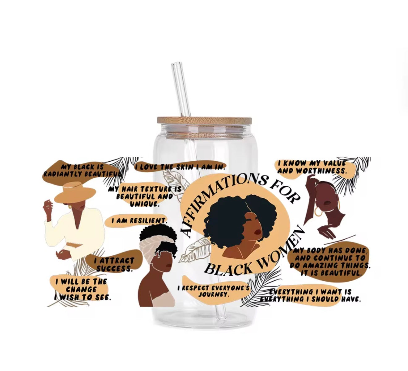 Affirmation Tumbler - Empowering Glass Tumbler for Women | Bend the Trend.Women’s Day |Mothers Day |Valentines Day