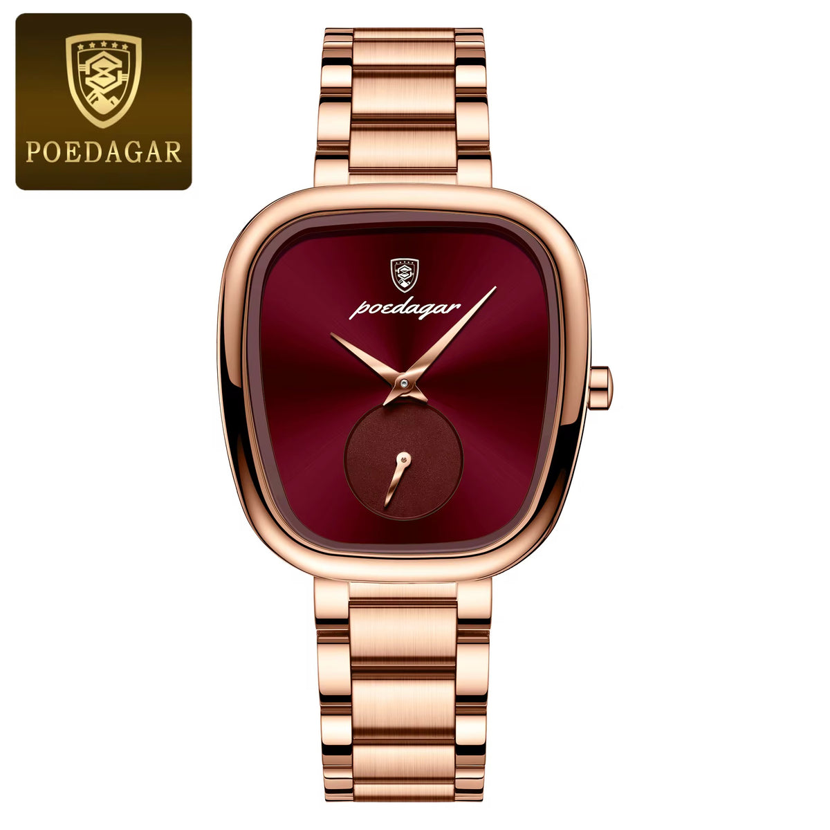 Poedgar  watch, Poedagar Elegant Ladies Watch – Rose Gold, Maroon, Green & Blue | Gift for Her