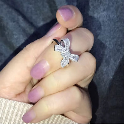 Stainless Steel Rings Rhinestnone