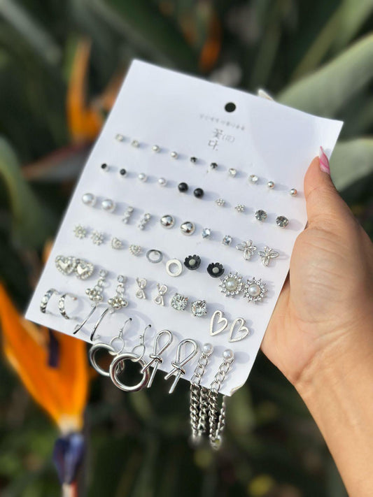 The Noir & Argent Vault earring collection