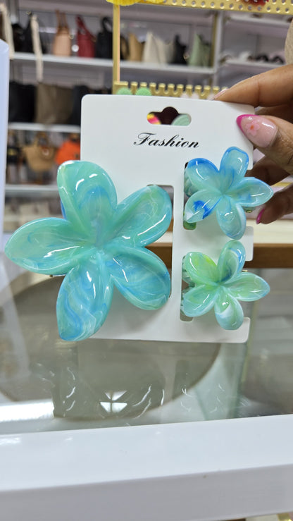 Hair Clip Set - Flower Design Hair Claw Clips | Bend the Trend Moana Hair clip