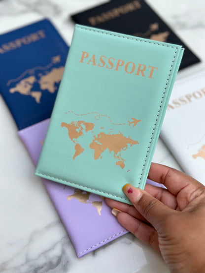 World Map Passport Cover - PU Leather Travel Holder | Bend the Trend