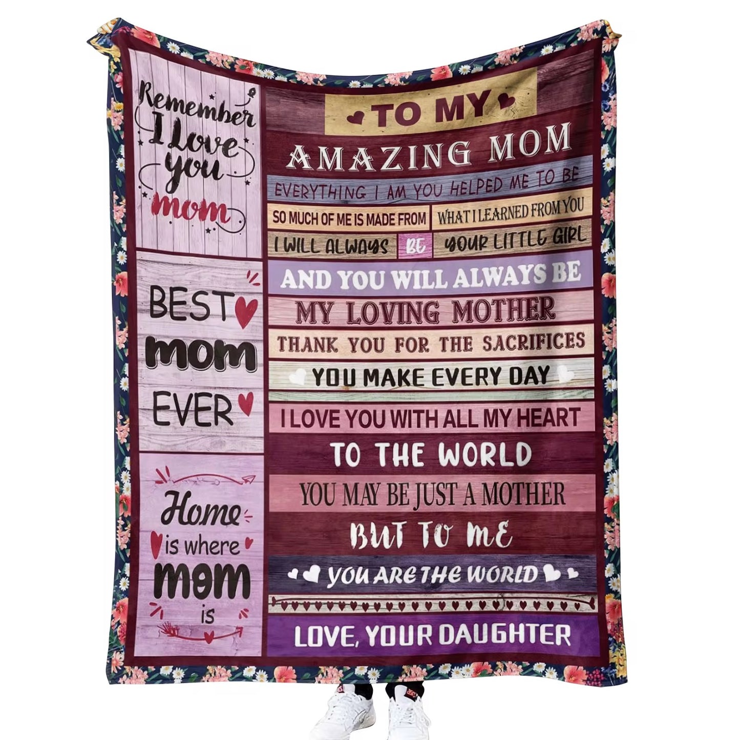 A Big Hug for Mom Blanket,Mothers Day Gift .Blanket,Birthday Anniversary.Scarf